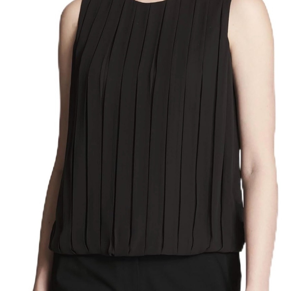 Calvin Klein Black Pleated Blouse